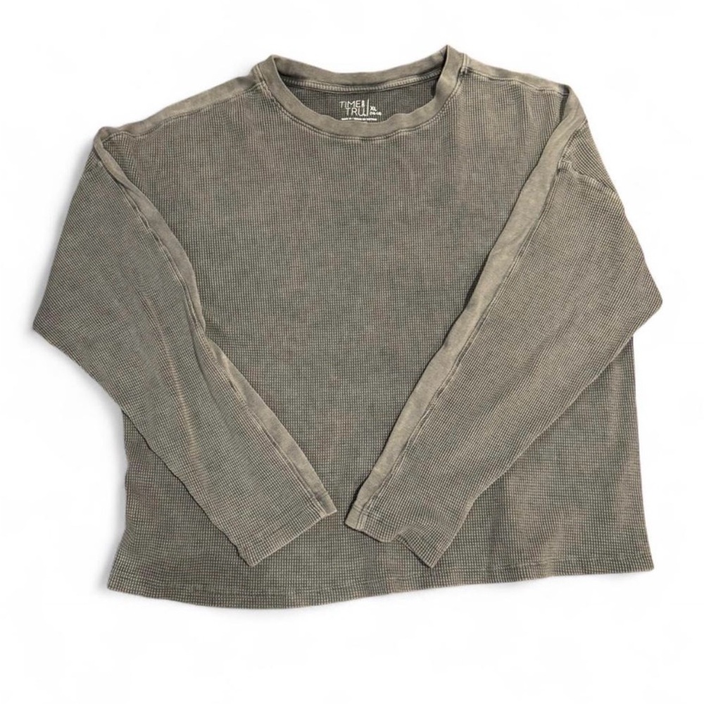 NWOT Time and Tru Gray Long Sleeve Thermal Top